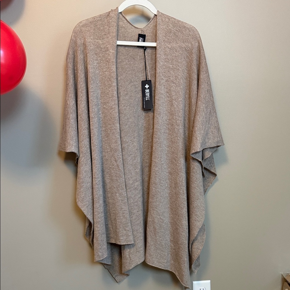 BERYLL Women’s OSFM 100% Cashmere Open Front  Cardigan Made In USA - Picture 2 of 6